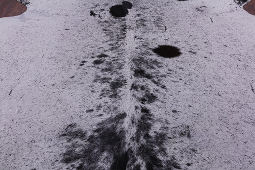 SUPER SALE Black Salt & Pepper Natural Cowhide Rug - X-Large 7' 3
