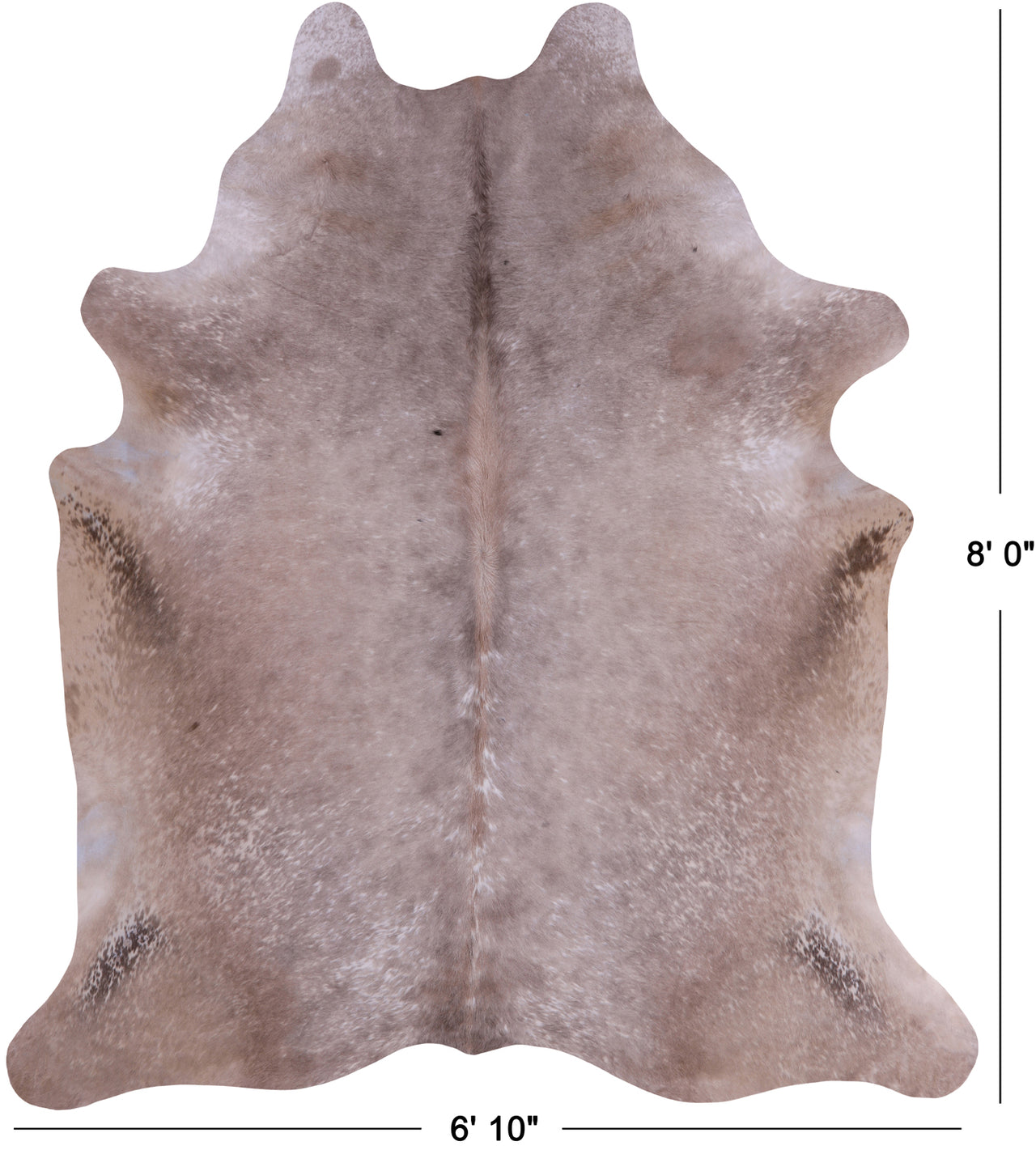 SUPER SALE Champagne Natural Cowhide Rug - XX-Large 8' 0"H x 6' 10"W