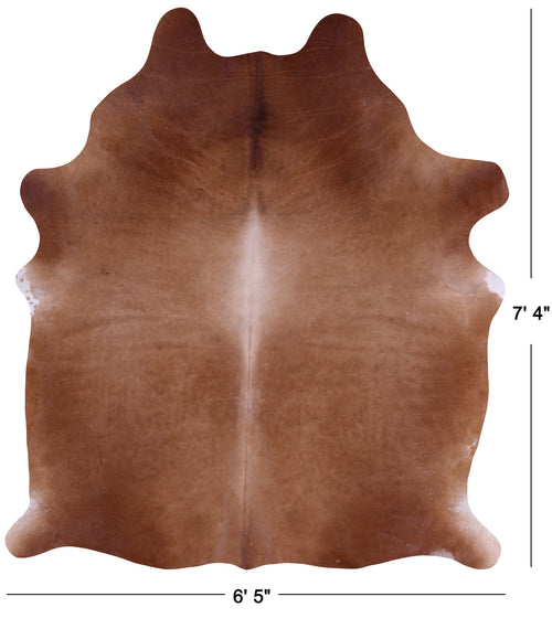 SUPER SALE Brown Natural Cowhide Rug - XX-Large 7' 4