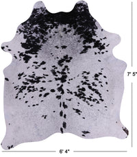 Thumbnail for SUPER SALE Black Salt & Pepper Natural Cowhide Rug - XX-Large 7' 5