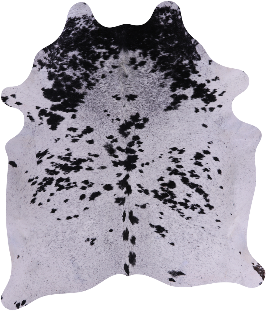 SUPER SALE Black Salt & Pepper Natural Cowhide Rug - XX-Large 7' 5"H x 6' 4"W