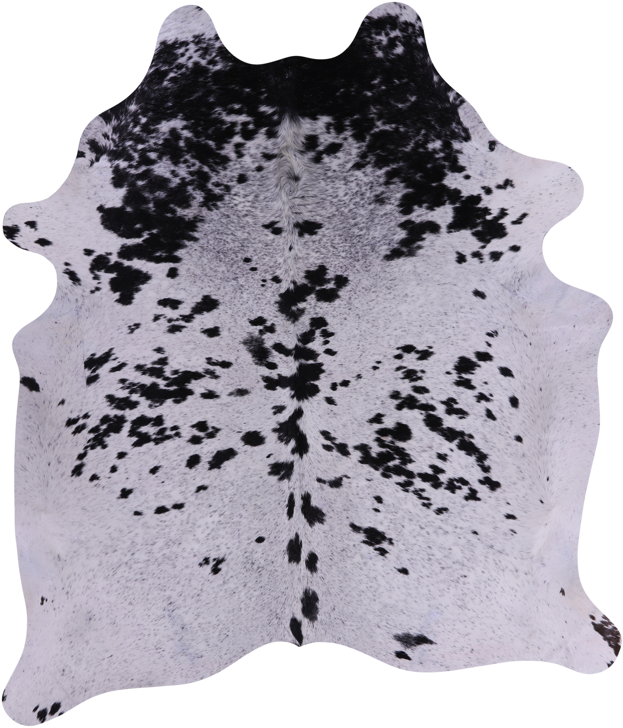 SUPER SALE Black Salt & Pepper Natural Cowhide Rug - XX-Large 7' 5"H x 6' 4"W