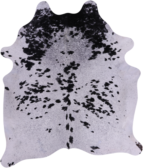 SUPER SALE Black Salt & Pepper Natural Cowhide Rug - XX-Large 7' 5