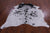 SUPER SALE Black Salt & Pepper Natural Cowhide Rug - XX-Large 7' 5"H x 6' 4"W