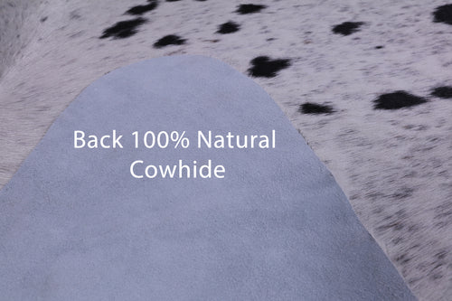 SUPER SALE Black Salt & Pepper Natural Cowhide Rug - XX-Large 7' 5
