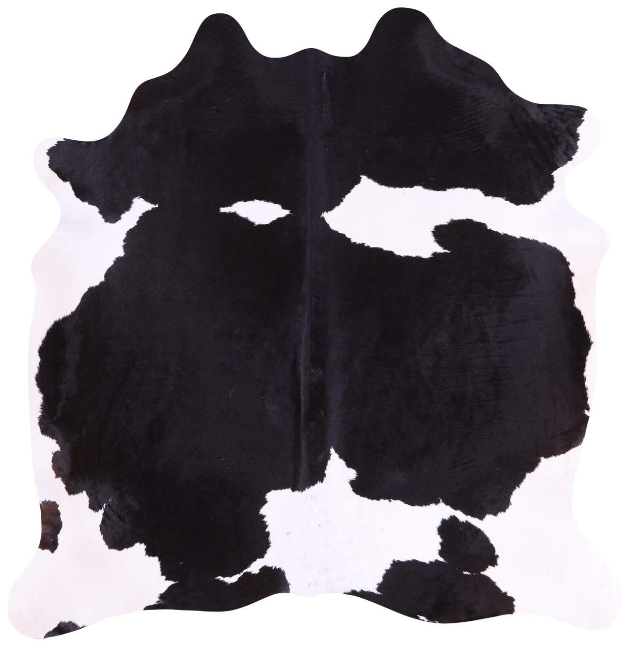 SUPER SALE Black & White Natural Cowhide Rug - X-Large 6' 9"H x 6' 6"W