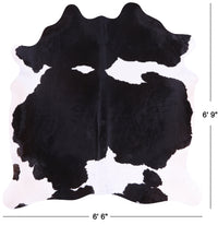 Thumbnail for SUPER SALE Black & White Natural Cowhide Rug - X-Large 6' 9