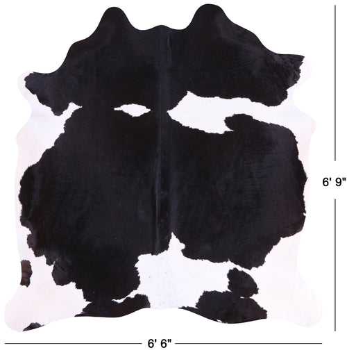 SUPER SALE Black & White Natural Cowhide Rug - X-Large 6' 9