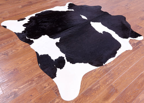 SUPER SALE Black & White Natural Cowhide Rug - X-Large 6' 9