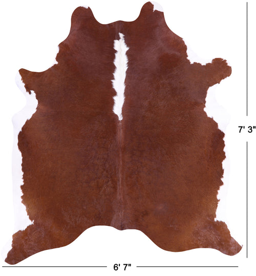 SUPER SALE Brown Natural Cowhide Rug - X-Large 7' 3