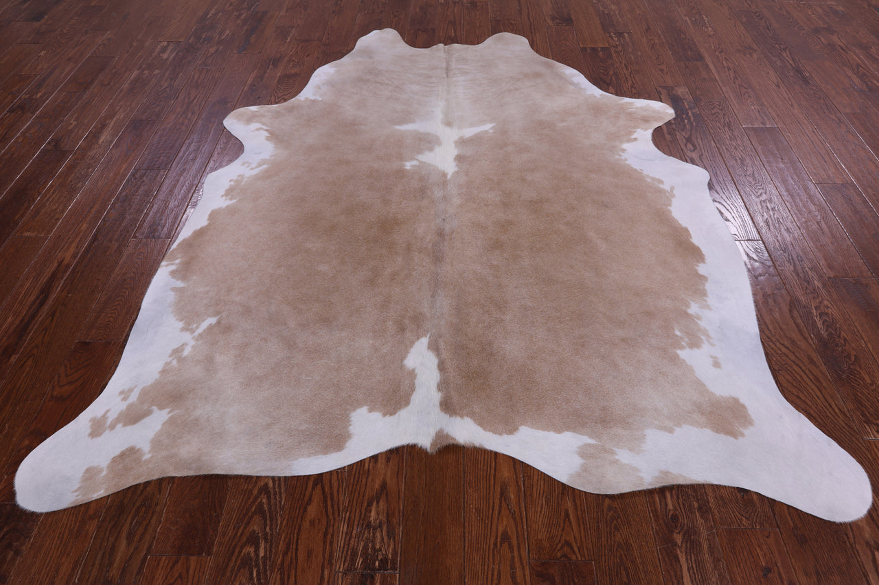SUPER SALE Beige Natural Cowhide Rug - XX-Large 7' 4"H x 6' 1"W