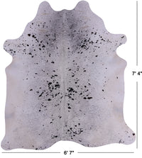 Thumbnail for SUPER SALE Black Salt & Pepper Natural Cowhide Rug - XX-Large 7' 4