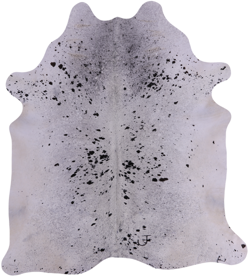 SUPER SALE Black Salt & Pepper Natural Cowhide Rug - XX-Large 7' 4