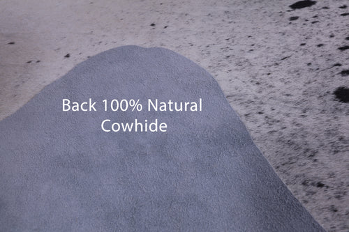 SUPER SALE Black Salt & Pepper Natural Cowhide Rug - XX-Large 7' 4