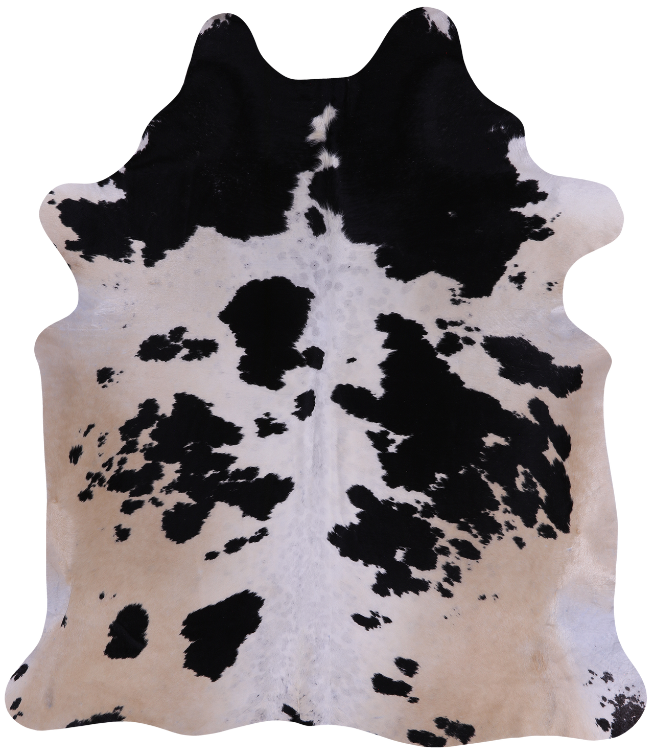 SUPER SALE Black & White Natural Cowhide Rug - X-Large 7' 0"H x 6' 1"W