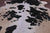 SUPER SALE Black & White Natural Cowhide Rug - X-Large 7' 0"H x 6' 1"W