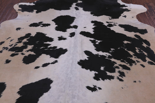 SUPER SALE Black & White Natural Cowhide Rug - X-Large 7' 0