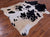 SUPER SALE Black & White Natural Cowhide Rug - X-Large 7' 0"H x 6' 1"W