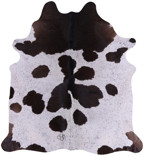 SUPER SALE Brown Salt & Pepper Natural Cowhide Rug - XX-Large 7' 7