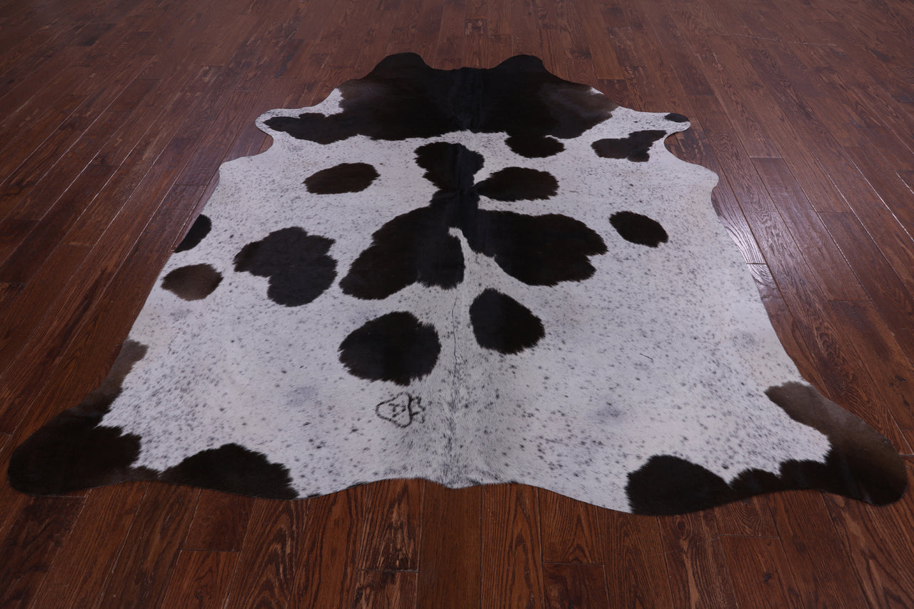 SUPER SALE Brown Salt & Pepper Natural Cowhide Rug - XX-Large 7' 7"H x 7' 0"W