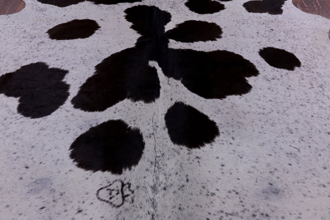 SUPER SALE Brown Salt & Pepper Natural Cowhide Rug - XX-Large 7' 7"H x 7' 0"W