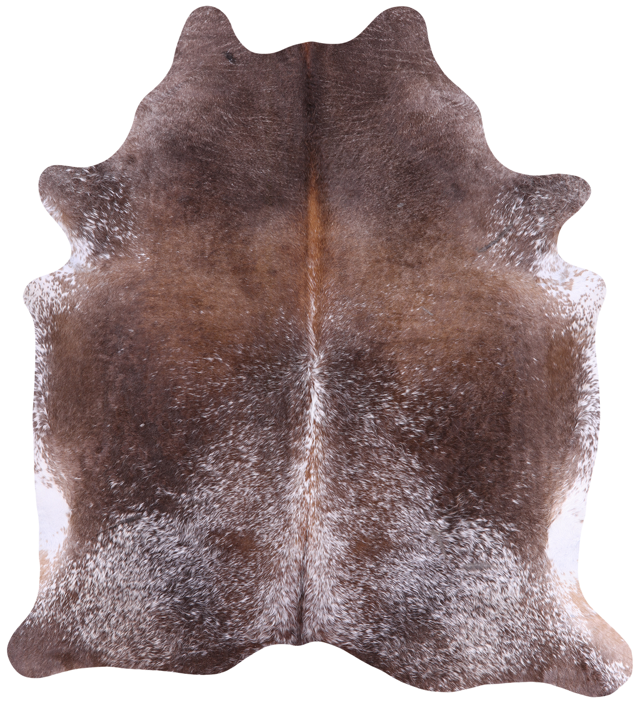 SUPER SALE Brown Salt & Pepper Natural Cowhide Rug - X-Large 7' 3"H x 6' 5"W