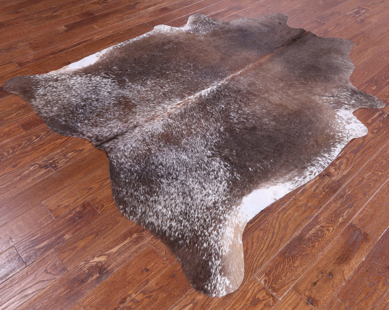 SUPER SALE Brown Salt & Pepper Natural Cowhide Rug - X-Large 7' 3"H x 6' 5"W