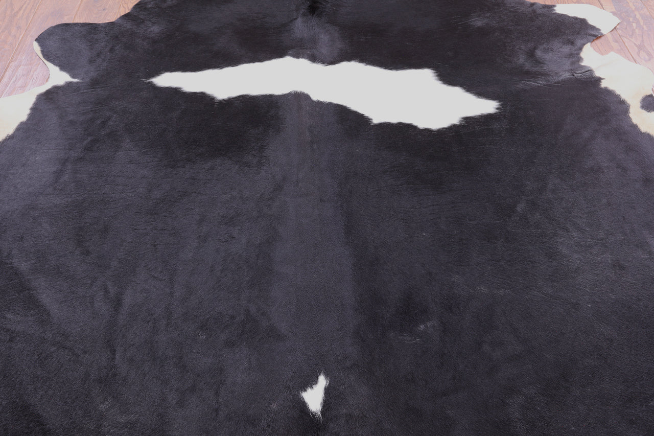 SUPER SALE Black & White Natural Cowhide Rug - Large 6' 7"H x 6' 5"W