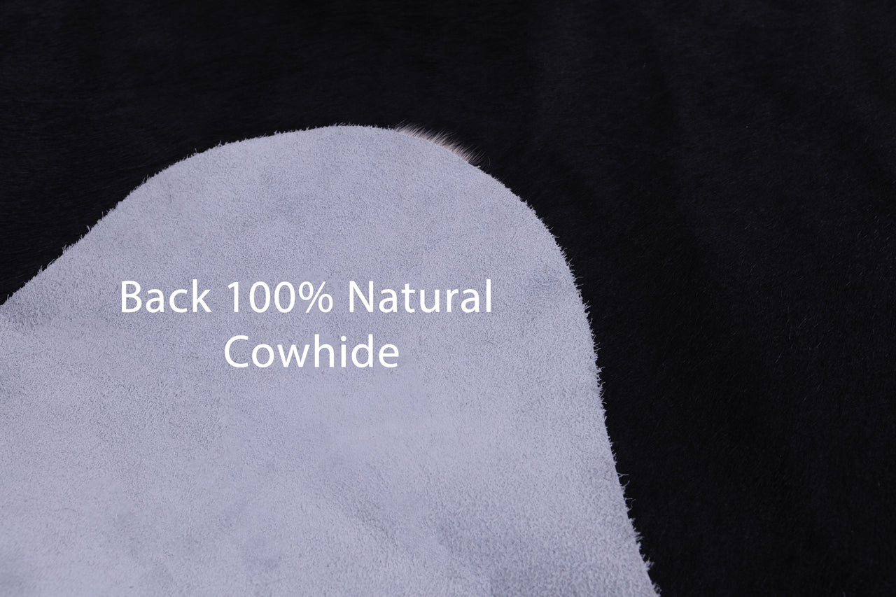 SUPER SALE Black & White Natural Cowhide Rug - Large 6' 7"H x 6' 5"W
