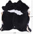 SUPER SALE Black & White Natural Cowhide Rug - Large 6' 7"H x 6' 5"W