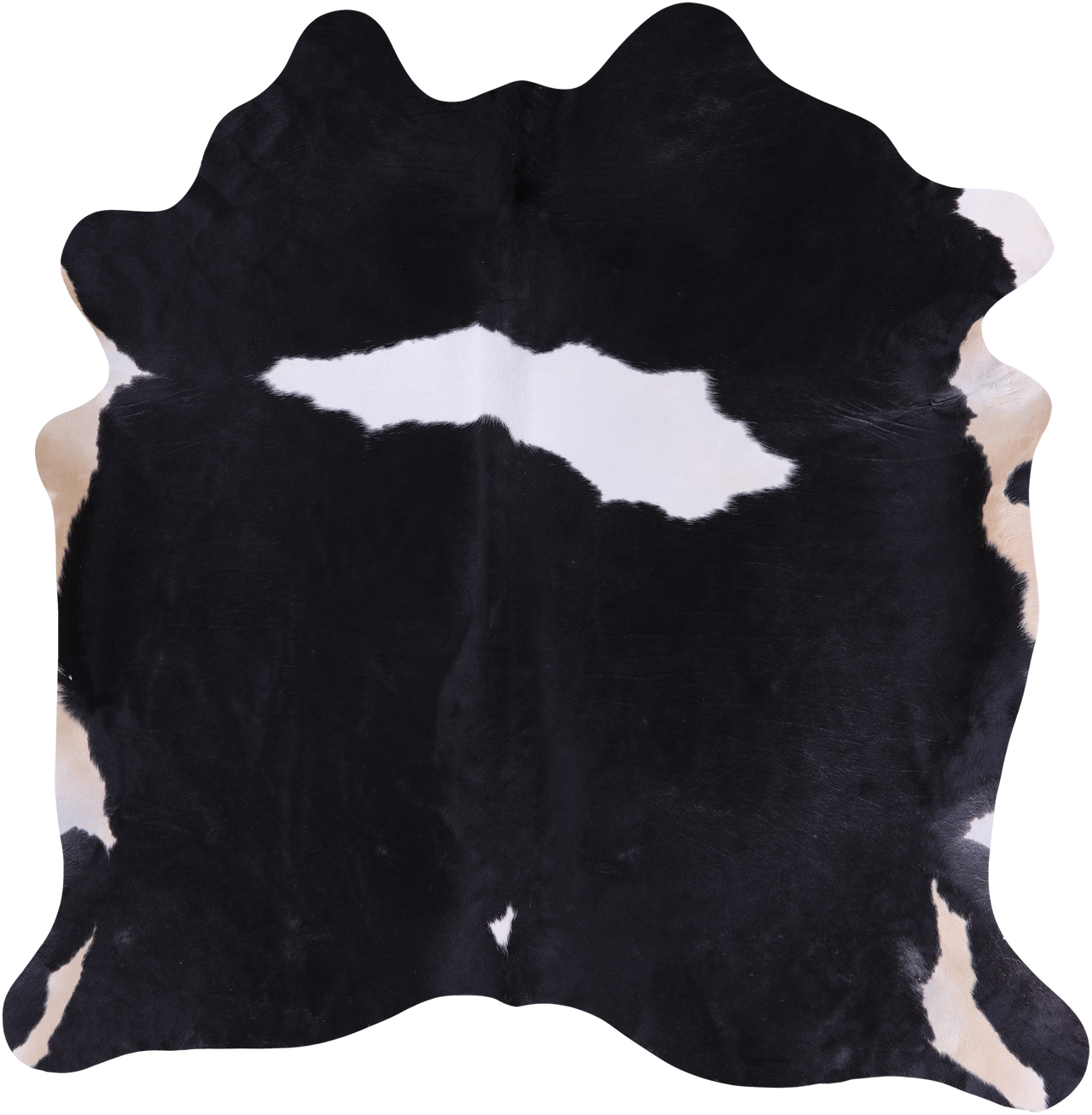 SUPER SALE Black & White Natural Cowhide Rug - Large 6' 7"H x 6' 5"W