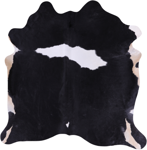 SUPER SALE Black & White Natural Cowhide Rug - Large 6' 7