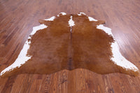 Thumbnail for SUPER SALE Brown & White Natural Cowhide Rug - XX-Large 7' 6