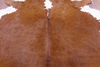 Thumbnail for SUPER SALE Brown & White Natural Cowhide Rug - XX-Large 7' 6