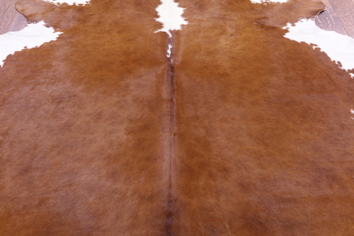 SUPER SALE Brown & White Natural Cowhide Rug - XX-Large 7' 6