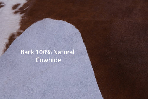 SUPER SALE Brown & White Natural Cowhide Rug - XX-Large 7' 6