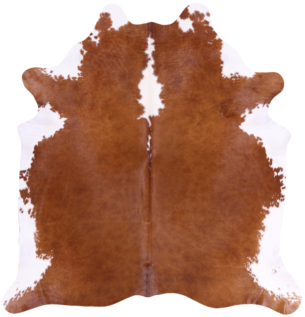 SUPER SALE Brown & White Natural Cowhide Rug - XX-Large 7' 6"H x 7' 2"W