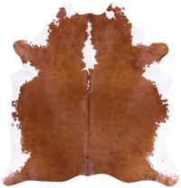 Thumbnail for SUPER SALE Brown & White Natural Cowhide Rug - XX-Large 7' 6