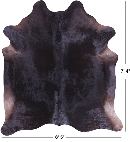 SUPER SALE Dark Brown Natural Cowhide Rug - XX-Large 7' 4