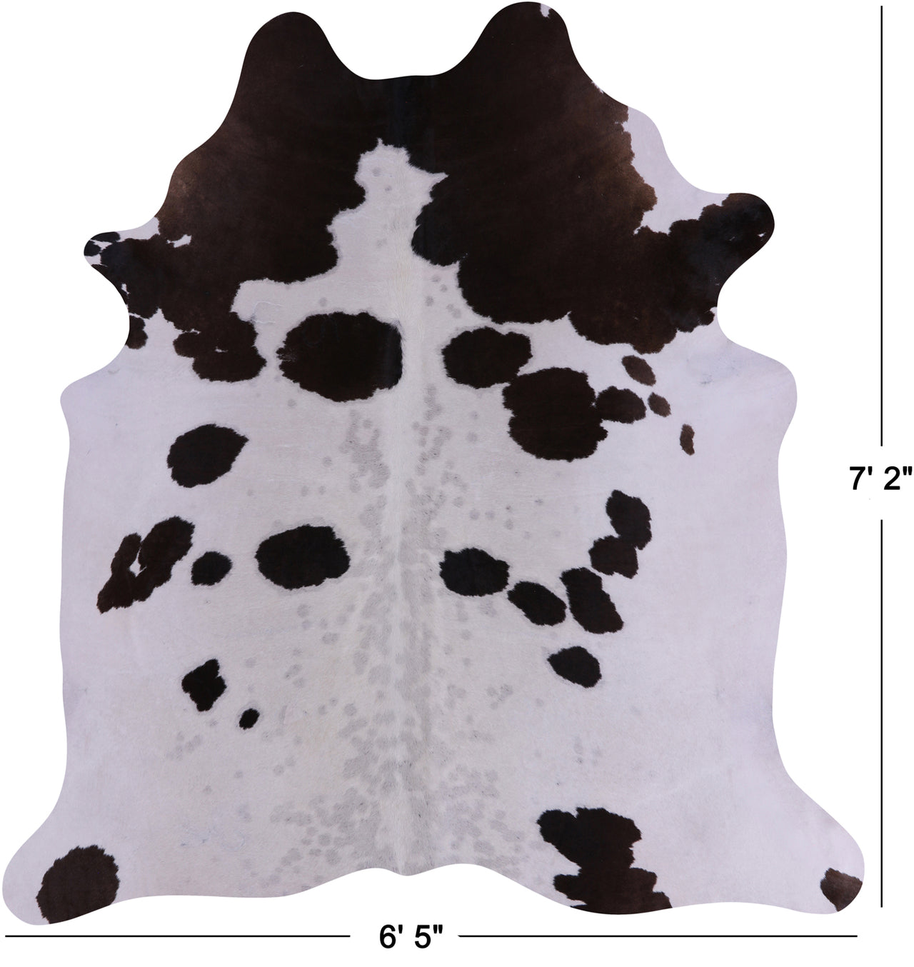 SUPER SALE Brown & White Natural Cowhide Rug - X-Large 7' 2"H x 6' 5"W