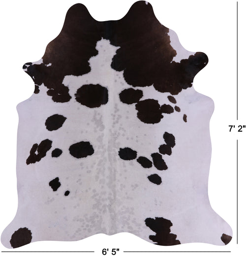 SUPER SALE Brown & White Natural Cowhide Rug - X-Large 7' 2