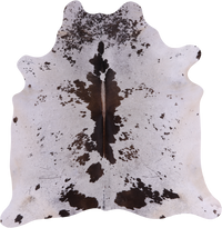 Thumbnail for SUPER SALE Brown Salt & Pepper Natural Cowhide Rug - X-Large 7' 3