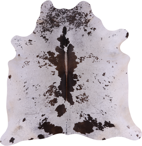 SUPER SALE Brown Salt & Pepper Natural Cowhide Rug - X-Large 7' 3