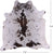 SUPER SALE Brown Salt & Pepper Natural Cowhide Rug - X-Large 7' 3"H x 7' 0"W