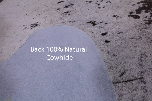 SUPER SALE Brown Salt & Pepper Natural Cowhide Rug - X-Large 7' 3