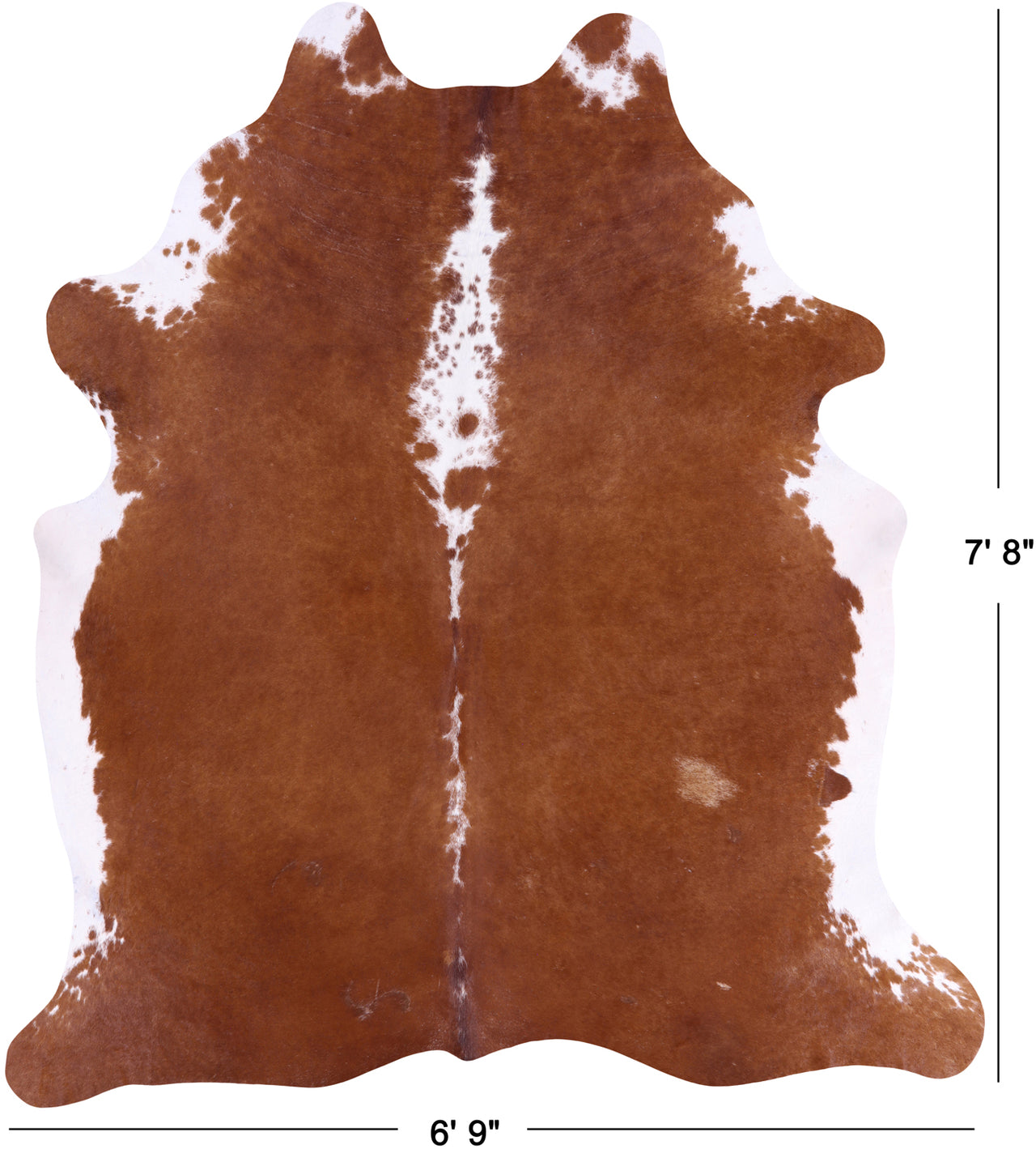SUPER SALE Brown & White Natural Cowhide Rug - XX-Large 7' 8"H x 6' 9"W