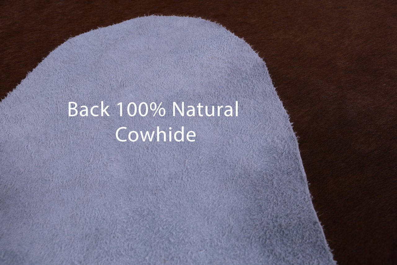 SUPER SALE Brown & White Natural Cowhide Rug - XX-Large 7' 8"H x 6' 9"W