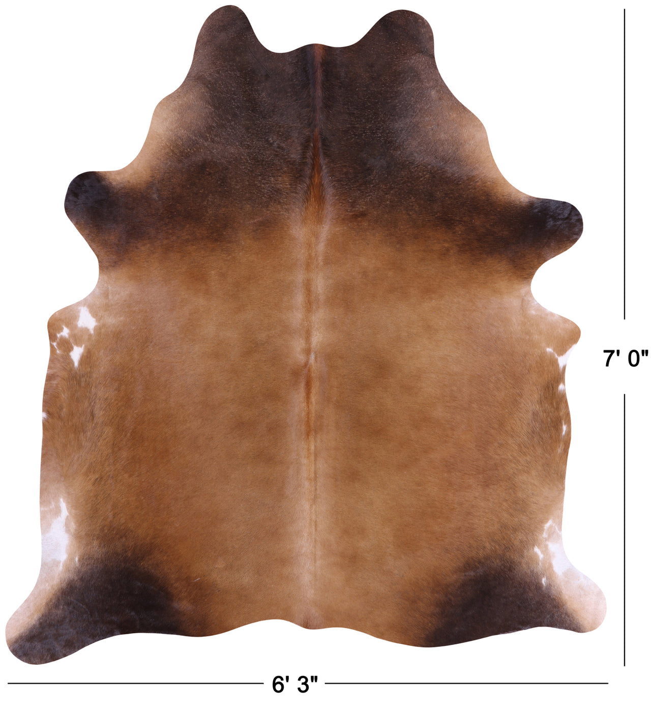SUPER SALE Light Brown Natural Cowhide Rug - X-Large 7' 0"H x 6' 3"W