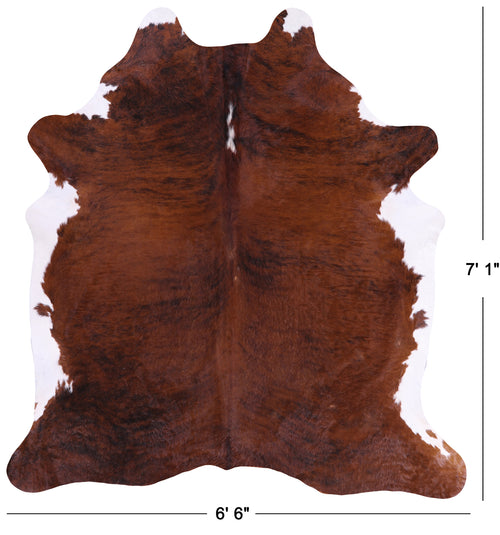 SUPER SALE Brindle Natural Cowhide Rug - X-Large 7' 1