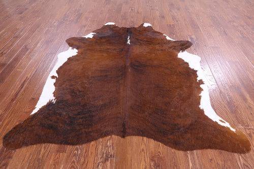 SUPER SALE Brindle Natural Cowhide Rug - X-Large 7' 1